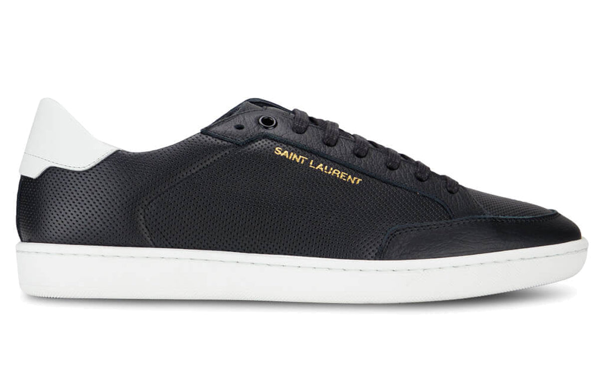حذاء تزلج SAINT LAURENT SL/10 للرجال منخفض الرقبة باللونين الأسود والأبيض