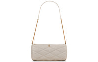 SAINT LAURENT Leather Cylinder Bag, Shoulder Bag Mini Women's White