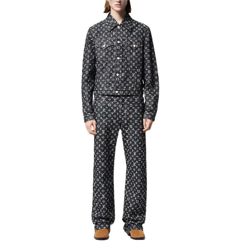 بنطال جينز تزلج من LOUIS VUITTON 1AGHV8 بنقشة الجاكار ومونوغرام