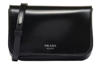 PRADA Leather Shoulder Bag, Crossbody Bag Mini Men's Black