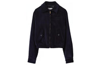 MIU MIU Logo Patch Corduroy Bomber Jacket
