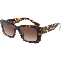 MIU MIU Acetate Rectangular Sunglasses Women's Brown