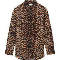 SAINT LAURENT Leopard Oversized Shirt