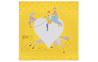 HERMES Silk Scarves Women's Yellow Style