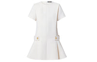 LOUIS VUITTON Short-Sleeved Dresses Women's White