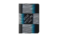 LOUIS VUITTON Leather Wallet Regular Men's Dark Blue & White