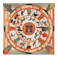 HERMES Mulberry Silk Silk Scarves Women's Orange