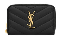 SAINT LAURENT Lambskin Wallet Women's Black