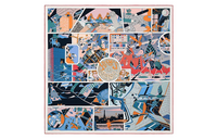 HERMES Silk Silk Scarf Women's Blue