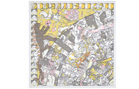 HERMES Silk Scarves Women's Gray