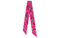 HERMES Silk Scarves Women's Rose Red