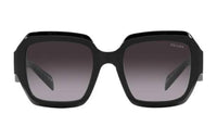 PRADA Acetate Irregular Shape Sunglasses Women's Black