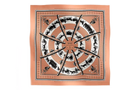 HERMES Silk Scarves Women's Brown