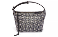 LOEWE Cubi Bag Small Anagram Jacquard Navy/Black