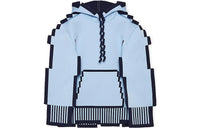 LOEWE Pixellated Hoodie In Technical Knit Light Blue