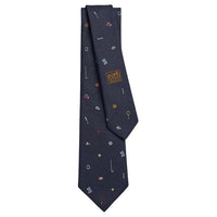 HERMES Mulberry Silk Ties Men's Blue