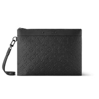 حقيبة كلاتش عادية من جلد البقر من LOUIS VUITTON للرجال باللون الأسود