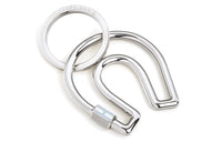 HERMES Keychain Unisex Silver/Sky Blue