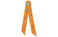 HERMES Silk Scarves Unisex Orange