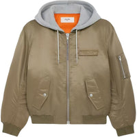 CELINE Hooded Bomber Jacket In Nylon Twill