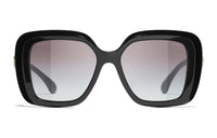CHANEL Square Sunglasses Women's Black