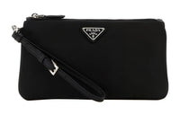 PRADA Re-Nylon Nylon Clutch Women's Black