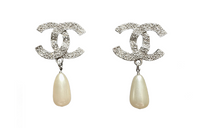 CHANEL Earrings Unisex Silver