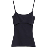 LOEWE Anagram Strappy Cotton Top Ocean Blue