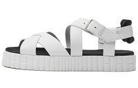 HERMES Everest One Strap Sandals Women's White