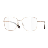 CHANEL Metal Square Eyeglass Frames Women's Rose Gold