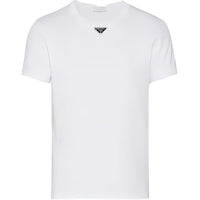 PRADA Logo Plaque Crewneck T Shirt