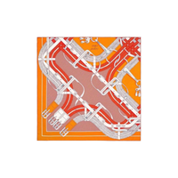 HERMES Silk Scarves Women's Orange