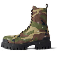 حذاء Balenciaga Strike 20mm Boots Camo Print 'Dark Green' 786135W2EU21028