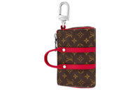 LOUIS VUITTON Keepall Canvas With Leather Monkey Bag Keychain Accessory Men's Red