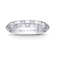 LOUIS VUITTON Le Damier De LOUIS VUITTON Small Ring White Gold And Diamonds