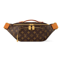 LOUIS VUITTON RUSH Monogram Coated Canvas One Shoulder Crossbody Fanny Pack Men's Brown