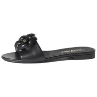 CHANEL Slide Slippers Women's Black