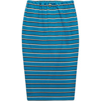 PRADA Striped Midi Skirt