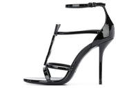 SAINT LAURENT Cassandra One Strap Sandals Women's Black