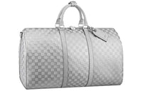 LOUIS VUITTON Keepall 50B Glitter Silver
