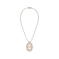 HERMES Calfskin Pendants Women's Brown/White/Black