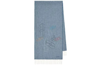 HERMES Knit Scarves Men Blue