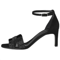 HERMES Joy One Strap Sandals 7cm Women's Black