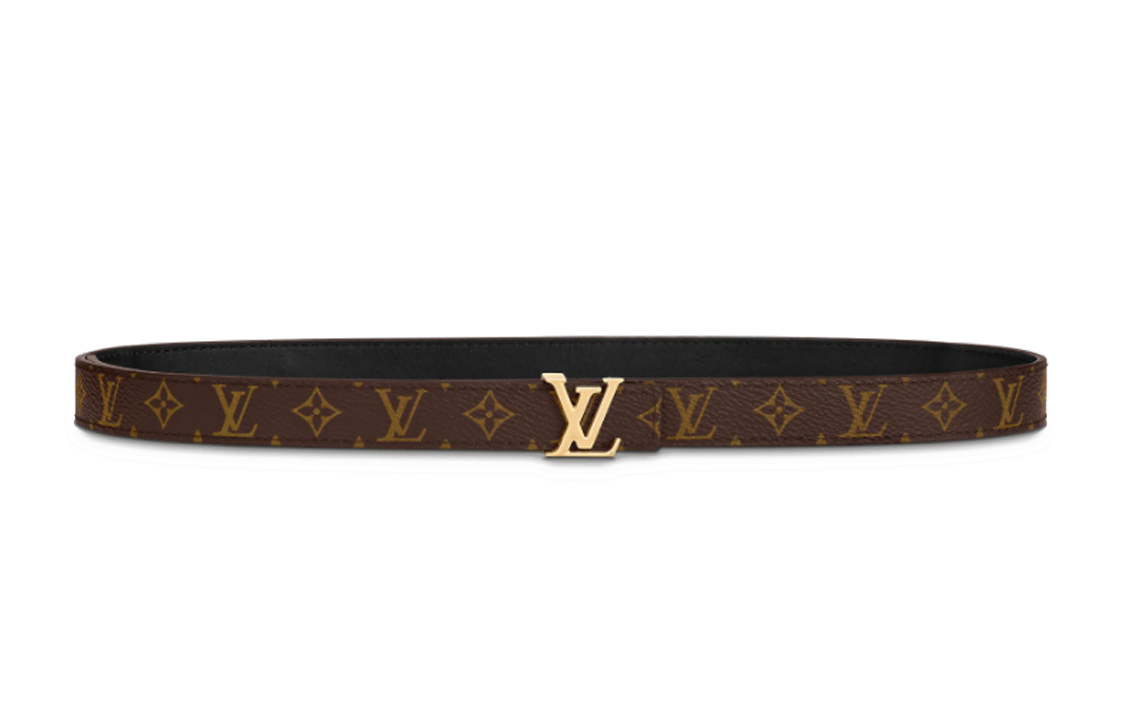 أحزمة جلدية نسائية من LOUIS VUITTON مصنوعة من جلد البقر باللون البني، العرض: 2 سم