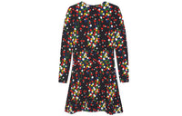 SAINT LAURENT Confetti-Print Flared Dress