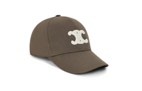 CELINE Cotton Baseball Caps Women's Coffee