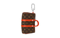 LOUIS VUITTON Monogram Coated Canvas With Leather Trim Keychain Bag Accessory Men's Orange