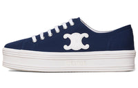 CELINE Jane Low Sneakers "Triomphe Patch" Navy Women's