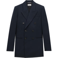 SAINT LAURENT Business Suit Coat Men's Dark Navy Blue