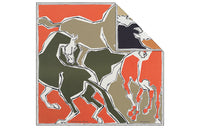 HERMES Silk Scarves Unisex Orange